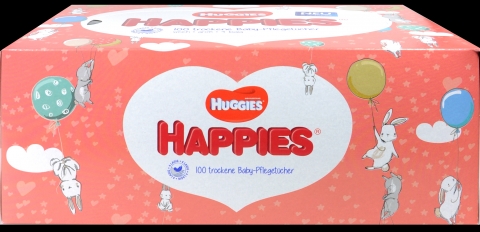 10 X HUGGIES HAPPIES BABYTUCH 100ER